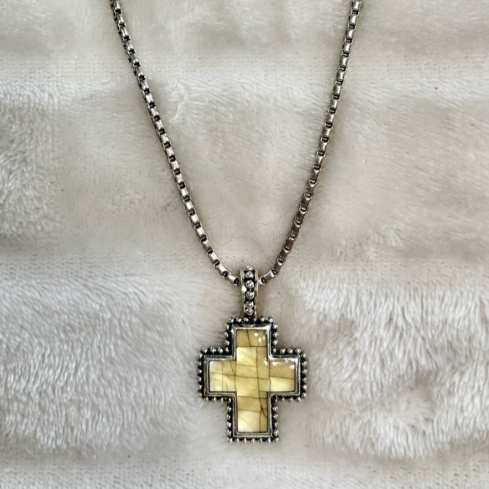 Brighton Silver Cross Necklace